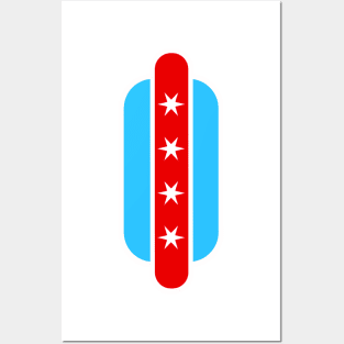 Chicago Hot Dog Flag Posters and Art